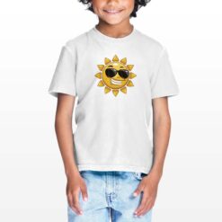 Sunny Smile t-shirt personalizzata bambino digitalshirt bianca