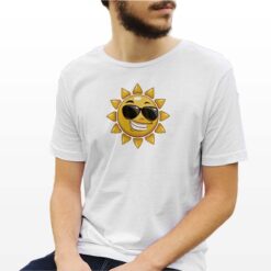 Sunny Smile t-shirt personalizzata uomo digitalshirt bianca