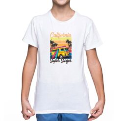 Super Surfer t-shirt personalizzata bambino digitalshirt bianca