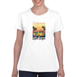 Super Surfer t-shirt personalizzata donna digitalshirt bianco