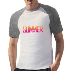 Surf Sommer t-shirt bicolor personalizzata uomo digitalshirt grigia