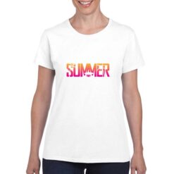 Surf Sommer t-shirt personalizzata donna digitalshirt bianco