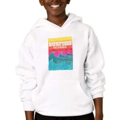 Surfing California felpa con cappuccio personalizzata bambino digitalshirtbianco