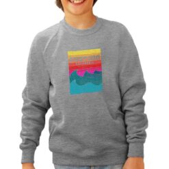 Surfing California felpa senza cappuccio personalizzata bambino digitalshirt grigia