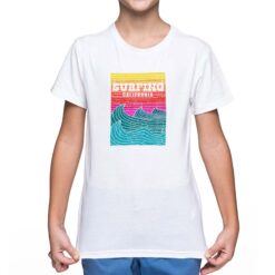 Surfing California t-shirt personalizzata bambino digitalshirt bianca