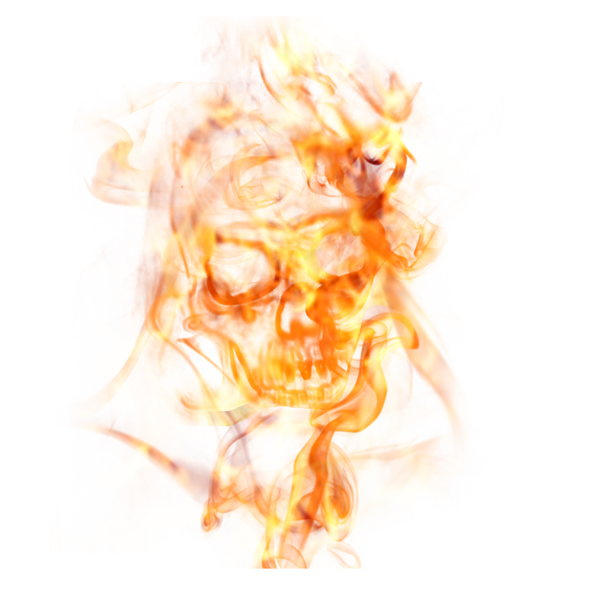 teschio in fiamme lumise digitalshirt