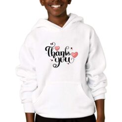 Thank You felpa con cappuccio personalizzata bambino digitalshirtbianco