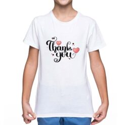 Thank You t-shirt personalizzata bambino digitalshirt bianca