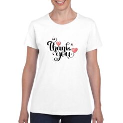 Thank You t-shirt personalizzata donna digitalshirt bianco