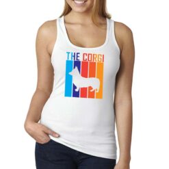 The Corgi canottiera personalizzata donna digitalshirt bianca