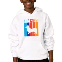 The Corgi felpa con cappuccio personalizzata bambino digitalshirtbianco