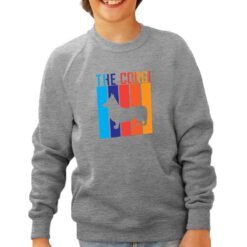 The Corgi felpa senza cappuccio personalizzata bambino digitalshirt grigia