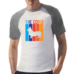 The Corgi t-shirt bicolor personalizzata uomo digitalshirt grigia