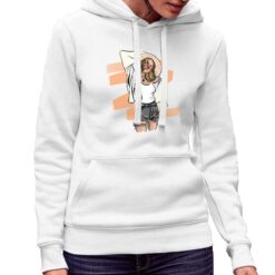 Top Model felpa con cappuccio personalizzata donna digitalshirt bianca.jpg