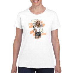 Top Model t-shirt personalizzata donna digitalshirt bianco