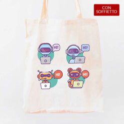 Tutti in Video shopper personalizzata digitalshirt cotone organico