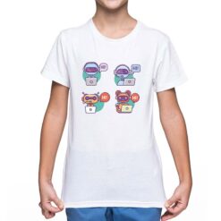 Tutti in Video t-shirt personalizzata bambino digitalshirt bianca