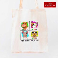 La Video Chiamata shopper personalizzata digitalshirt cotone organico