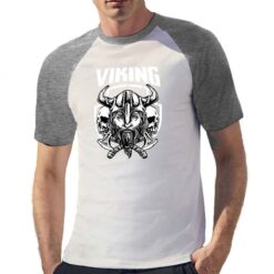 Viking t-shirt bicolor personalizzata uomo digitalshirt grigia