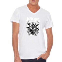 Viking t-shirt scollo a v personalizzata uomo digitalshirt bianca
