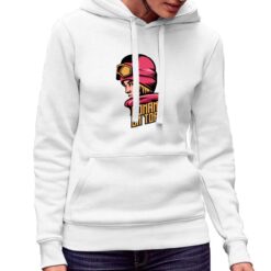 Women on Top felpa con cappuccio personalizzata donna digitalshirt bianca.jpg