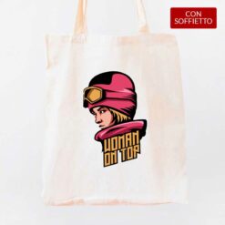 Women on Top shopper personalizzata digitalshirt cotone organico