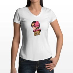 Women on Top t-shirt scollo a v personalizzata donna digitalshirt bianca
