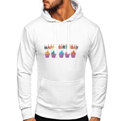 Candeline felpa con cappuccio personalizzata uomo digitalshirt bianca