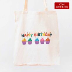 Candeline shopper personalizzata digitalshirt cotone organico