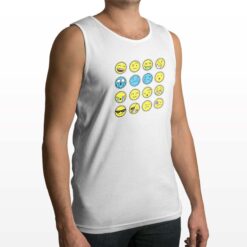 Emoji canotta personalizzata uomo digitalshirt bianca