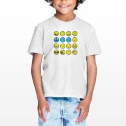 Emoji t-shirt personalizzata bambino digitalshirt bianca