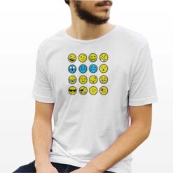 Emoji t-shirt personalizzata uomo digitalshirt bianca