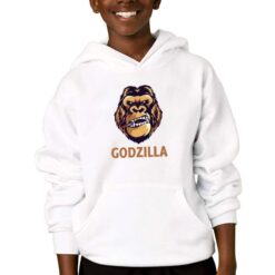 Godzilla felpa con cappuccio personalizzata bambino digitalshirtbianco