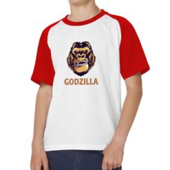 Godzilla t-shirt bicolor personalizzata bambino digitalshirt rossa