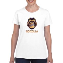 Godzilla t-shirt personalizzata donna digitalshirt bianco