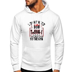 Gym felpa con cappuccio personalizzata uomo digitalshirt bianca