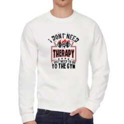 Gym felpa senza cappuccio personalizzata uomo digitalshirt bianca