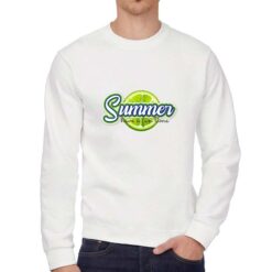 Lime Summer felpa senza cappuccio personalizzata uomo digitalshirt bianca