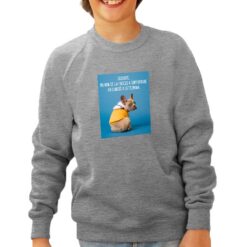 Lunedì felpa senza cappuccio personalizzata bambino digitalshirt grigia