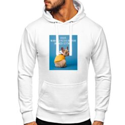 Lunedì felpa con cappuccio personalizzata uomo digitalshirt bianca