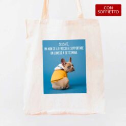 Lunedì shopper personalizzata digitalshirt cotone organico