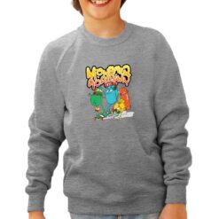 Monster Academy felpa senza cappuccio personalizzata bambino digitalshirt grigia