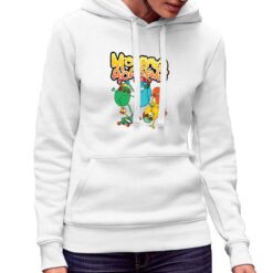 Monster Academy felpa con cappuccio personalizzata donna digitalshirt bianca.jpg