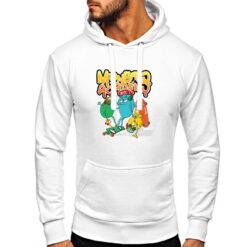 Monster Academy felpa con cappuccio personalizzata uomo digitalshirt bianca
