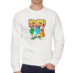 Monster Academy felpa senza cappuccio personalizzata uomo digitalshirt bianca