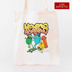Monster Academy shopper personalizzata digitalshirt cotone organico