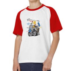 Monster t-shirt bicolor personalizzata bambino digitalshirt rossa