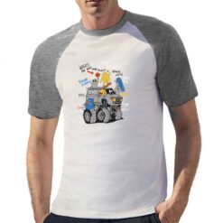 Monster t-shirt bicolor personalizzata uomo digitalshirt grigia