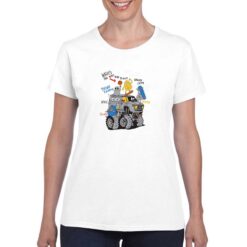 Monster t-shirt personalizzata donna digitalshirt bianco