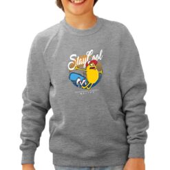 Monster Skate felpa senza cappuccio personalizzata bambino digitalshirt grigia